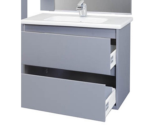 Тумба под раковину Bellezza Лоренцо 80 4639113270367 подвесная Серебро