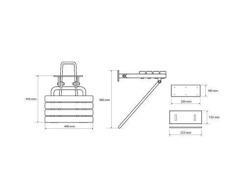 Сиденье для душа Bemeta Help 301207183 Белое