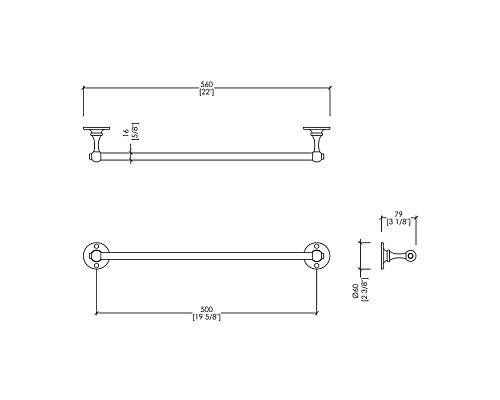 Полотенцедержатель Devon&Devon Cavendish WM08CR Хром