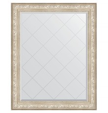 Зеркало Evoform Exclusive-G 125х100 с гравировкой в багетной раме - Виньетка серебро 109 мм