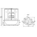 Душевой бокс Timo Comfort 135x135 с гидромассажем