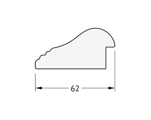 Зеркало Evoform Exclusive 151х61 BY 1183 с фацетом в багетной раме - Сосна 62 мм