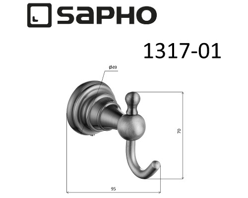 Крючок Sapho Diamond 1317-01 Хром