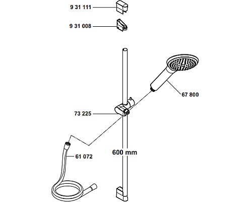 Душевой гарнитур Kludi Freshline 6783005-00 Хром