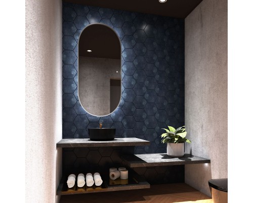 Зеркало Art&Max Bari AM-Bar-700-1500-DS-F с подсветкой с сенсорным выключателем