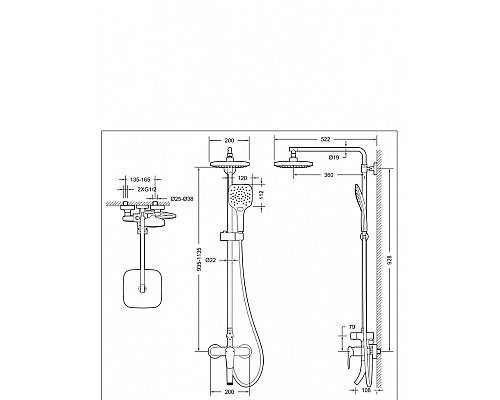 Душевая система Bravat Source F6173218CP-A-ENG Хром