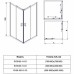 Душевой уголок Veconi Rovigo RV-09 100х100 Черный матовый