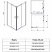 Душевой уголок Veconi Rovigo RV-09 100х100 Черный матовый