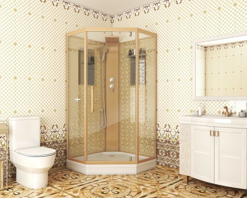 Душевая кабина Niagara Lux NG-7717GBK 100x100 без гидромассажа