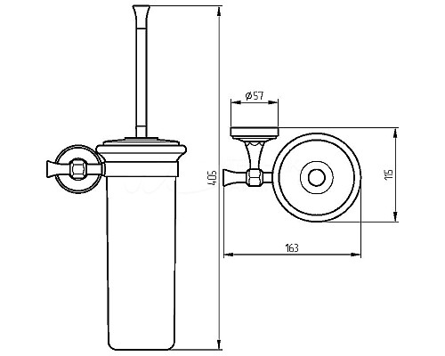 Ершик для унитаза Migliore Fortuna 27735 Белый матовый Бронза
