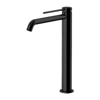 Высокий смеситель для раковины Gattoni Circle Two с донным клапаном цвет Nero Opaco