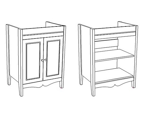 Тумба под раковину Corozo Блюз 65 SD-00000030 напольная