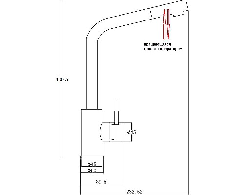 Смеситель для кухни ZorG Steel Hammer SH 5161 INOX Нержавеющая сталь