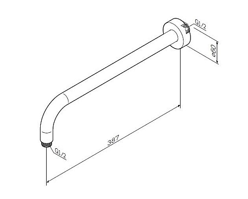 Держатель верхнего душа AM.PM AM.PM F0500701 150 мм
