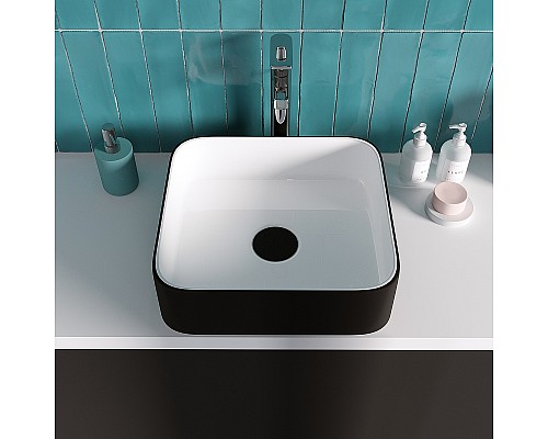 Раковина-чаша Grossman 40 GR-4042BW Белая Черная