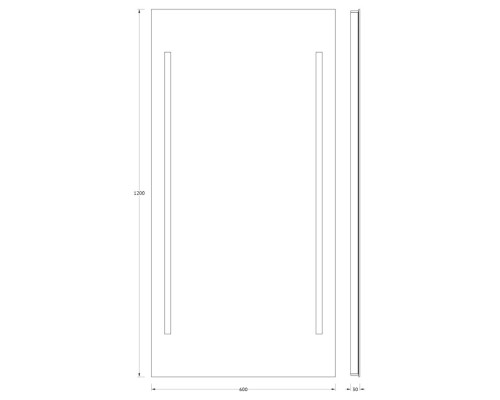 Зеркало Evoform Ledline 120х60 с подсветкой