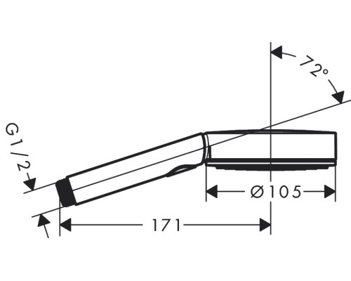 Ручной душ Hansgrohe Pulsify Select Activation 24100700 Белый матовый
