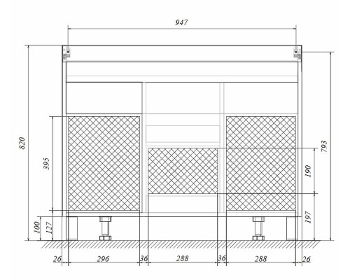 Тумба под раковину 1MarKa Cube 100Н У79527 Белый глянец