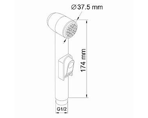 Гигиеническая лейка с фиксатором WasserKRAFT A043