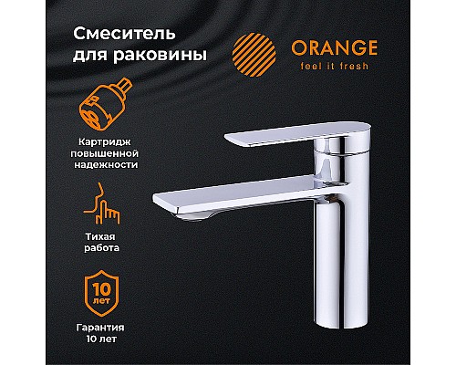 Смеситель для раковины Orange Berni M09-021cr Хром