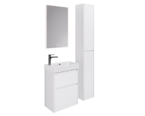 Тумба под раковину Dreja Slim 55 99.0400 подвесная Белая
