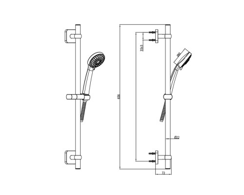 Душевой гарнитур IDDIS Bild BIL3F65i16