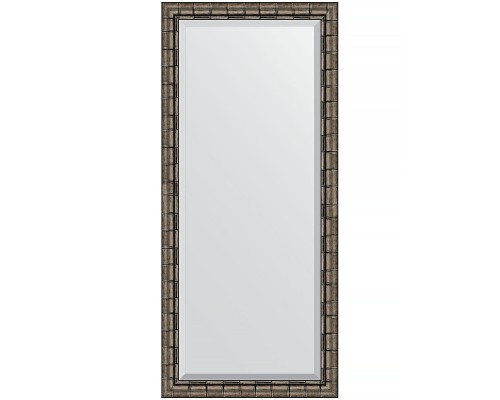 Зеркало Evoform Exclusive 163х73 BY 1206 с фацетом в багетной раме - Серебряный бамбук 73 мм