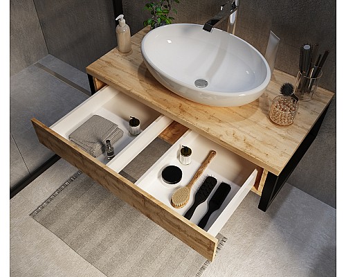 Тумба под раковину 1MarKa Grunge Loft 100П У85844 подвесная Дуб вотан