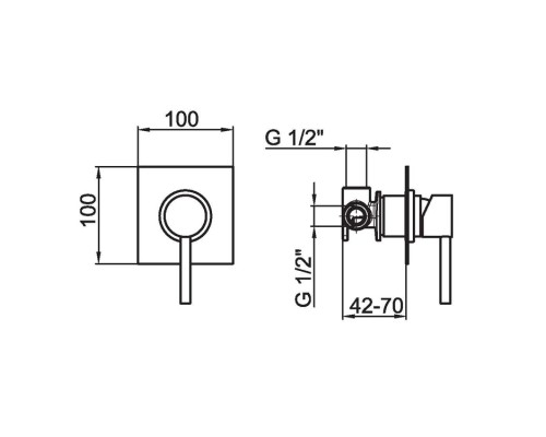 Смеситель для душа Webert Elio EL880101015