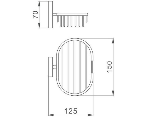 Мыльница Haiba HB1902-2 Хром