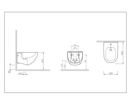 Биде подвесное AM.PM Sensation C303411WH