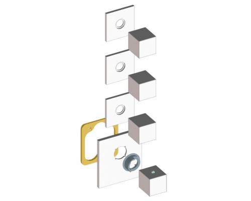 Смеситель для душа Bossini Cube Outlets с термостатом Хром