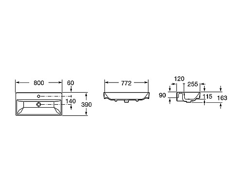 Раковина Roca Oleta 80 3274C500Y Белая