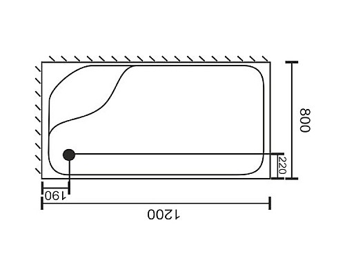 Акриловый поддон для душа Royal Bath BP RB8120BP-L 120х80 Белый