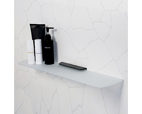 Стеклянная полка WasserKRAFT Glan K-5124 Черная глянцевая