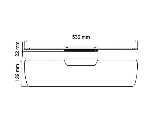 Стеклянная полка WasserKRAFT Glan K-5124 Черная глянцевая