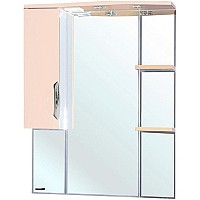 Зеркало со шкафом Bellezza Лагуна 85 L 4612114002076 с подсветкой L Бежевое Белое