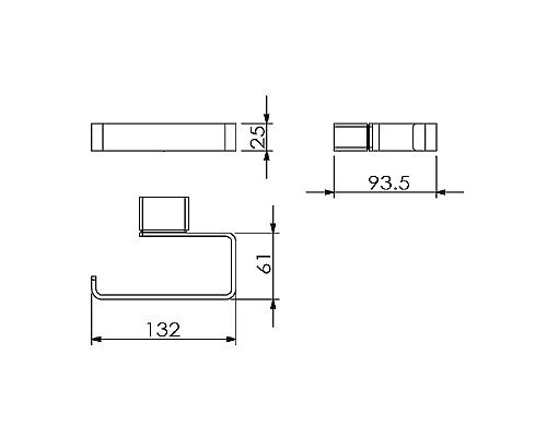 Держатель туалетной бумаги Langberger Black Edition 11343A-BP Черный матовый