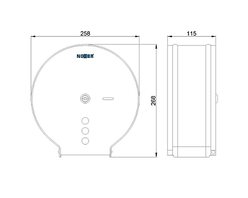 Диспенсер туалетной бумаги Nofer 05006.N Черный матовый