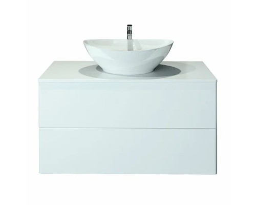 Тумба под раковину Orange Otto Ot-100TuGLASS подвесная Белый глянцевый