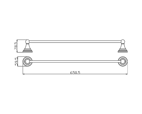 Полотенцедержатель Rav Slezak Morava MKA0701/65SM Бронза