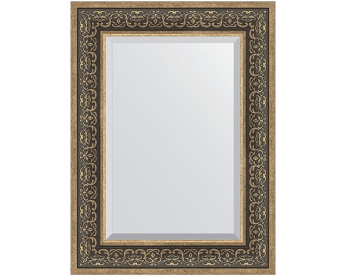 Зеркало Evoform Exclusive 79х59 BY 3397 с фацетом в багетной раме - Вензель серебряный 101 мм