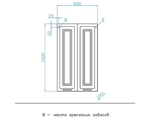 Шкаф подвесной Style Line Альба 60 ЛС-000010051 белый