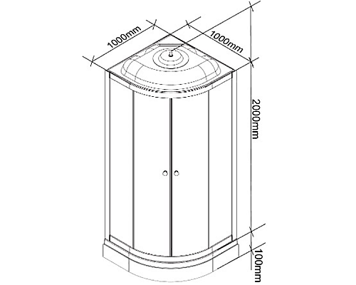 Душевая кабина Parly Classic Эконом 100x100 EC1031 без гидромассажа