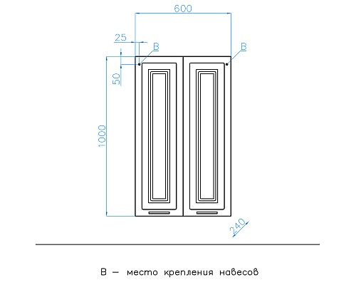 Шкаф подвесной Style Line Альба 60 ЛС-000010051 белый