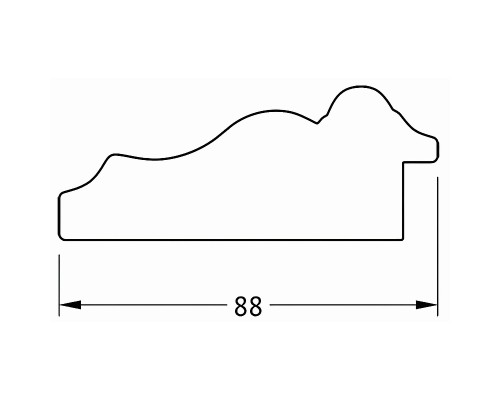 Зеркало Evoform Exclusive Floor 201х111 BY 6157 с фацетом в багетной раме - Римское золото 88 мм