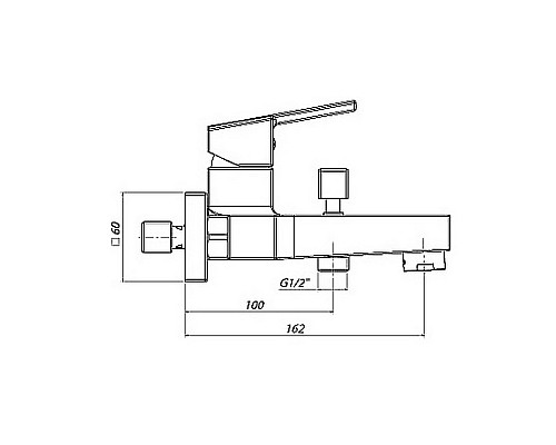 Смеситель для ванны GPD Ritmo MBB85 Хром