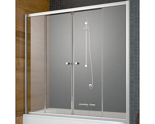Шторка на ванну Radaway Vesta DWD 160 203160-01 профиль Хром стекло прозрачное