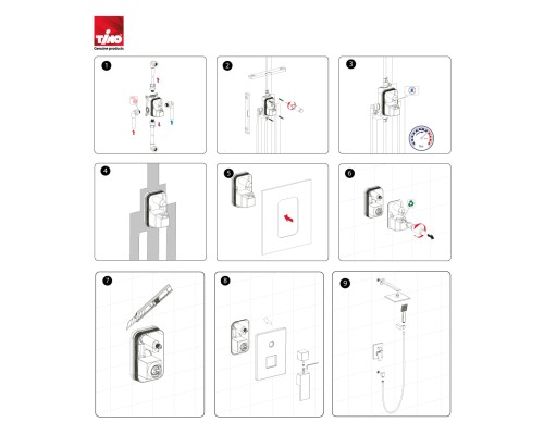 Душевая система встроенная Timo Selene SX-2069/03SM черный