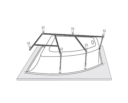 Каркас к ванне VAGNERPLAST Cavallo offset 160x90 VPK16090
